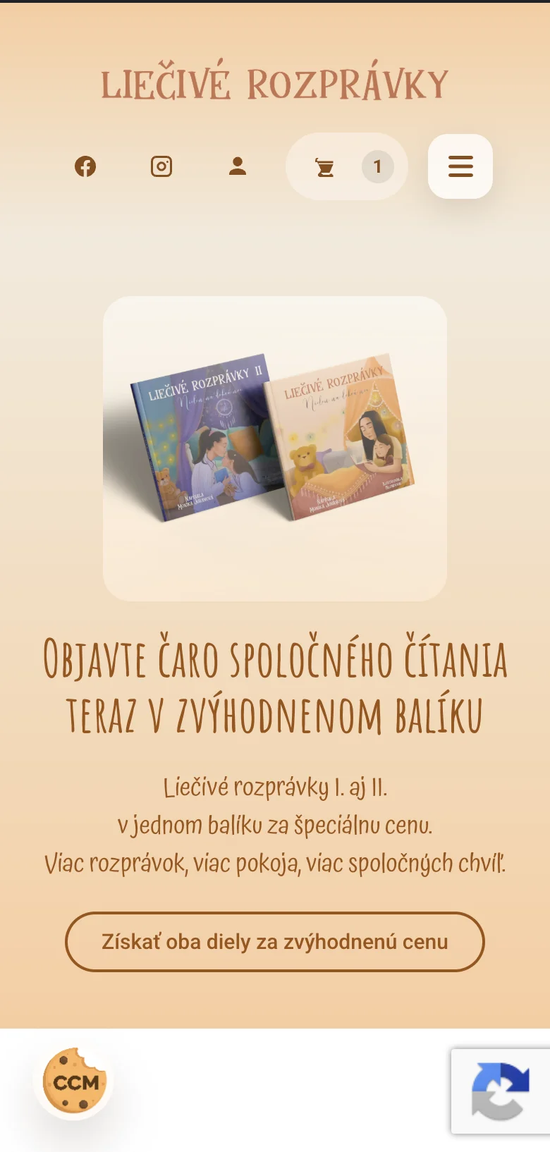 Mobilná verzia webu Liečivé rozprávky